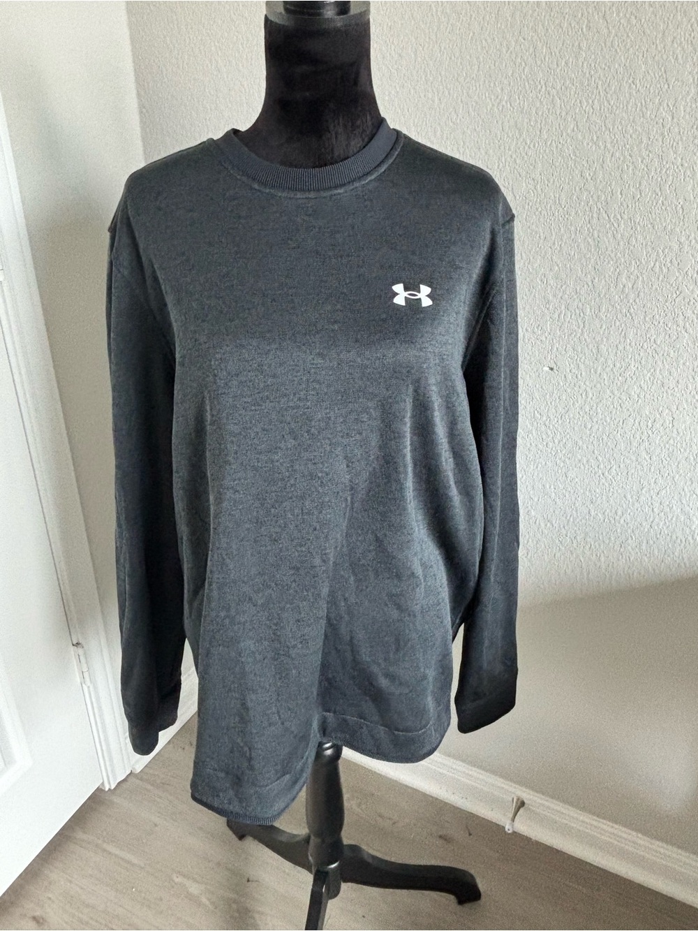 Under Armour Sweater Adult XL Gray Black COLDGear Golf Sweatshirt Mens